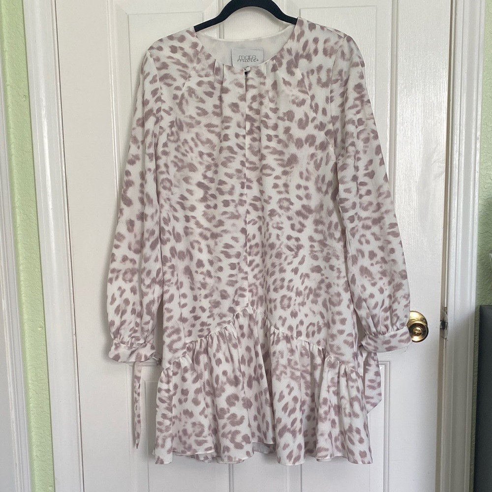 Anthropologie Mare Mare Animal Print Long Sleeve Oversized Dress Size Small
